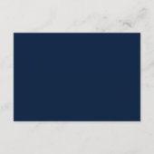 Elegante Gold Script Navy QR Code Wedding Details Informatiekaartje (Achterkant)