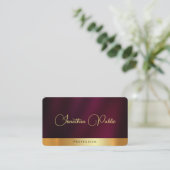 Elegante Gold Script tekst Luxe Premium zijde Visitekaartje (Staand voorkant)