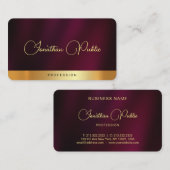Elegante Gold Script tekst Luxe Premium zijde Visitekaartje (Voorkant / Achterkant)
