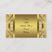 Elegante Gold Scroll Business Card Template Visitekaartje (Achterkant)