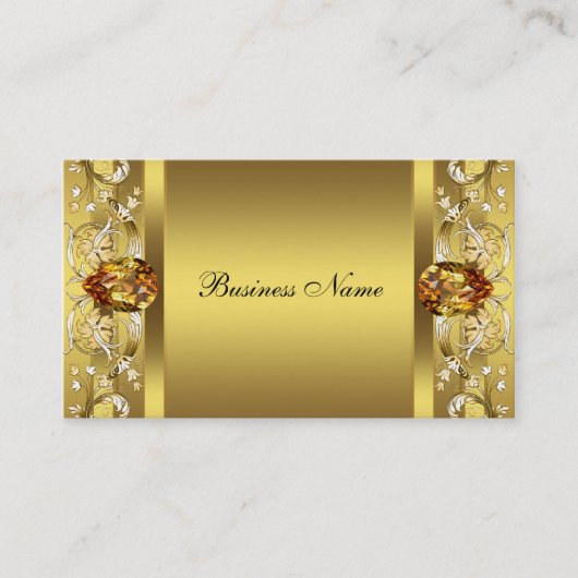 Elegante Gold Scroll Business Card Template Visitekaartje (Voorkant)