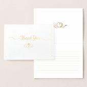 Elegante Gold Simple Script Art bedankkaarten Folie Kaarten (Display)