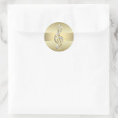 Elegante Gold Treble Clef Stickers (Tas)