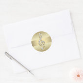 Elegante Gold Treble Clef Stickers (Envelop)