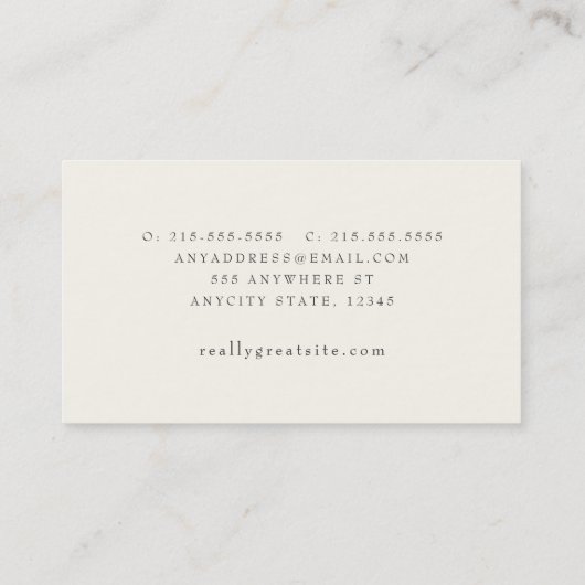 Elegante Gold Tree Professional Visitekaartje (Achterkant)