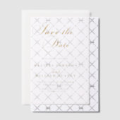 Elegante Gold Vellum Overlay Wedding Save the Date Vellum Uitnodigingen (Offset (Uitnodiging))