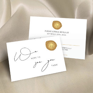 Elegante Gold Wax Stamp Corporate Dinner RSVP Kaar