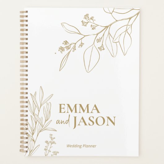 Elegante Gold Wedding Checklist Planner (Voorkant)