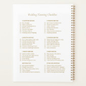 Elegante Gold Wedding Checklist Planner (Achterkant)