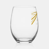 Elegante Golden 50e Jubileum Keepsake Wijnglas Zonder Voet (Rechts)