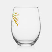 Elegante Golden 50e Jubileum Keepsake Wijnglas Zonder Voet (Links)