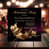 Elegante Golden Fall verlaat pensioenfeest Kaart