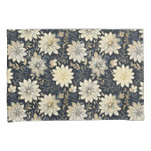 Elegante Golden Floral Harmony op een donkere acht Kussensloop (Voorkant-Rechts)