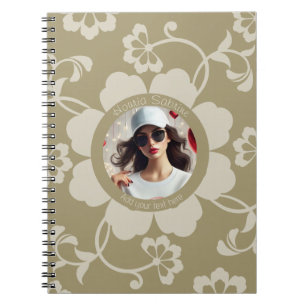 Elegante Golden Floral Sierlijke  foto Notitieboek
