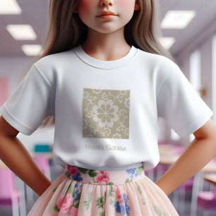 Elegante Golden Floral Sierlijke T-shirt