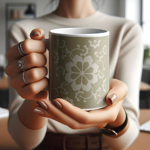 Elegante Golden Floral Sierlijke Vintage Koffiemok