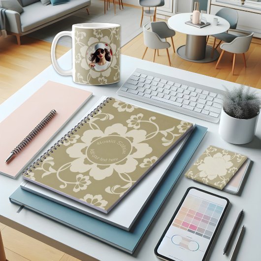 Elegante Golden Floral Sierlijke Vintage Planner