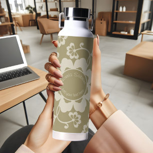 Elegante Golden Floral Sierlijke Vintage Waterfles