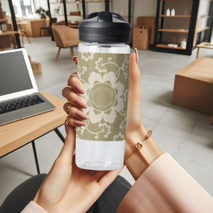 Elegante Golden Floral Sierlijke Vintage Waterfles