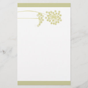 Elegante Golden Flower Design Natuur Briefpapier