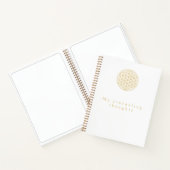 Elegante Golden Flower of Life Sjabloon Notitieboek (Binnen)
