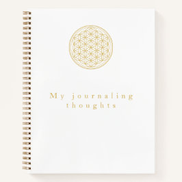 Elegante Golden Flower of Life Sjabloon Notitieboek