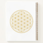 Elegante Golden Flower of Life Sjabloon Notitieboek (Achterkant)