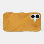 Elegante Golden Flowing Lines Abstracte telefoonho iPhone 16 Hoesje (Achterkant horizontaal)