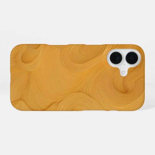 Elegante Golden Flowing Lines Abstracte telefoonho iPhone 16 Hoesje (Achterkant horizontaal)