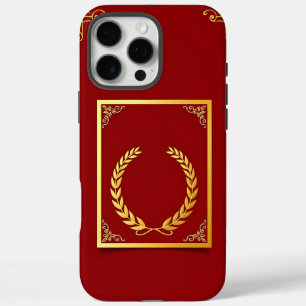 Elegante Golden Laurel in rechthoekig Lijst iPhone 16 Pro Max Hoesje