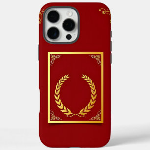 Elegante Golden Laurel in rechthoekig Lijst iPhone 16 Pro Max Hoesje