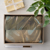 Elegante Golden Leaf Botanical Tissuepapier (Geschenk)