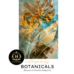 Elegante Golden Leaf Botanical Tissuepapier