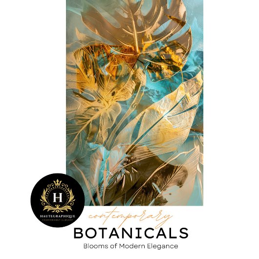 Elegante Golden Leaf Botanical Tissuepapier