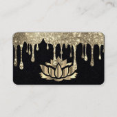 Elegante Golden Lotus Flower Yoga Visitekaartje (Voorkant)