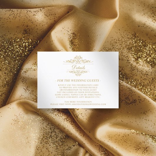 Elegante Golden Luxury Wedding Enclosure Kaart