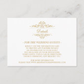 Elegante Golden Luxury Wedding Enclosure Kaart (Voorkant)