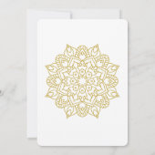 Elegante Golden Mandala bruiloft Save the Date Kaa (Achterkant)