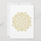 Elegante Golden Mandala bruiloft Save the Date Kaa (Achterkant)