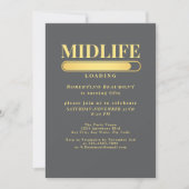 Elegante Golden Midlife Loading Bar 50e verjaardag Kaart (Voorkant)