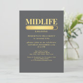 Elegante Golden Midlife Loading Bar 50e verjaardag Kaart (Staand voorkant)