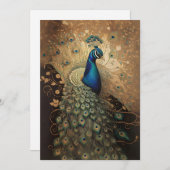 Elegante Golden Peacock Bird (Voorkant / Achterkant)