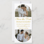 Elegante Golden Script 2 Arch foto's Sla de datum  (Voorkant)