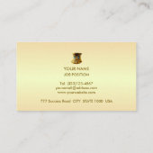 Elegante Golden Shades & Golden Stippen Visitekaartje (Achterkant)