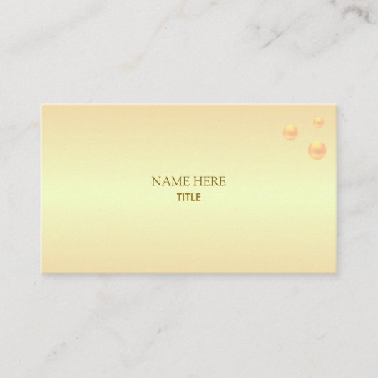 Elegante Golden Shades & Golden Stippen Visitekaartje (Voorkant)