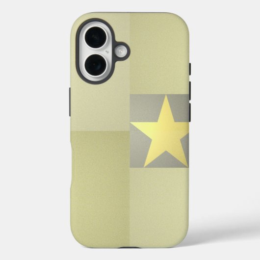 Elegante Golden Star Excellence, modern geel grijs Case-Mate iPhone Case (Achterkant)