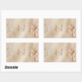 Elegante Golden Swans Wedding Wine Label Sticker (Vel)