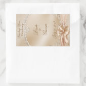 Elegante Golden Swans Wedding Wine Label Sticker (Tas)