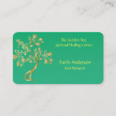 Elegante Golden Tree Spirituele genezing Visitekaartje (Voorkant)