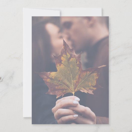 Elegante Golden Waterverf Ginkgo leaf Wedding Kaart (Achterkant)